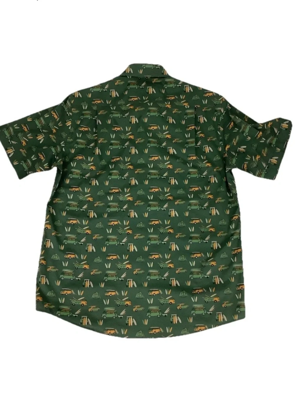 Alex Cannon Sz L 100% Cotton VW Bug Van Surfboard Print Beach Vacation Shirt - Picture 6 of 6